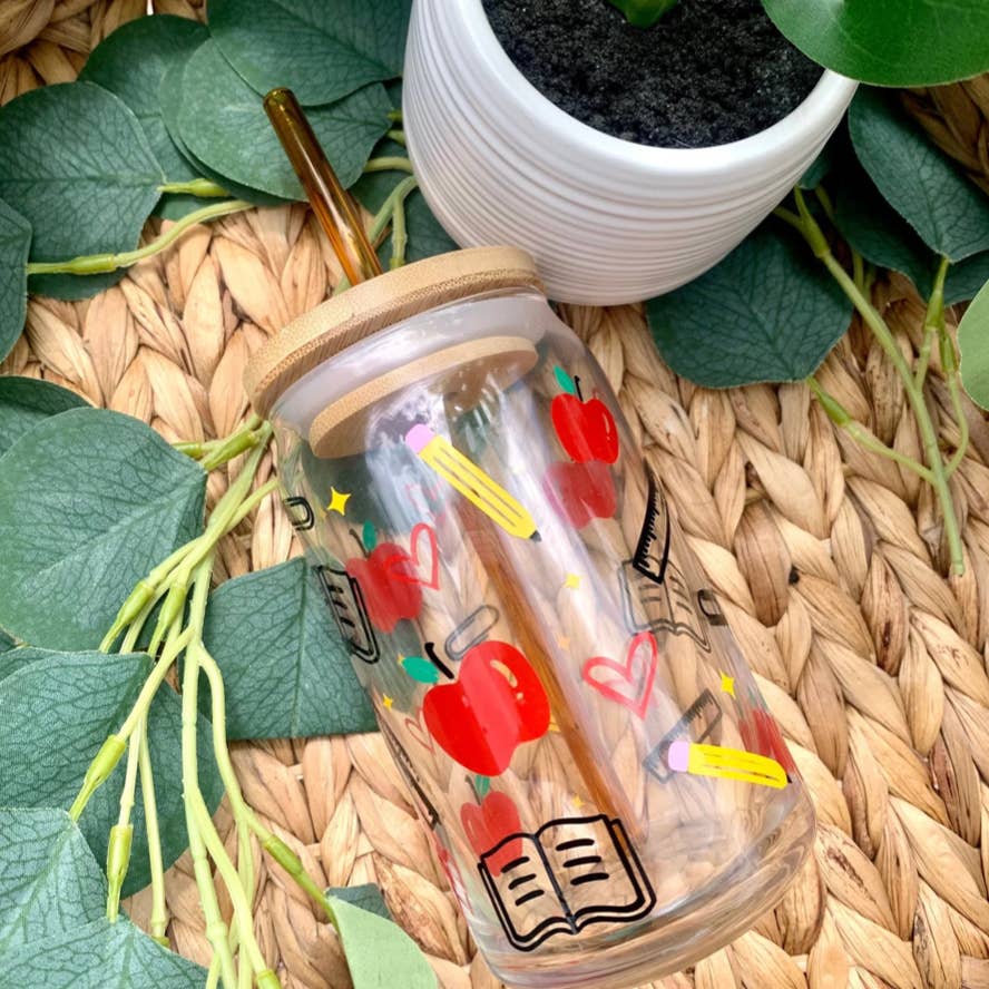 School Glass can cup