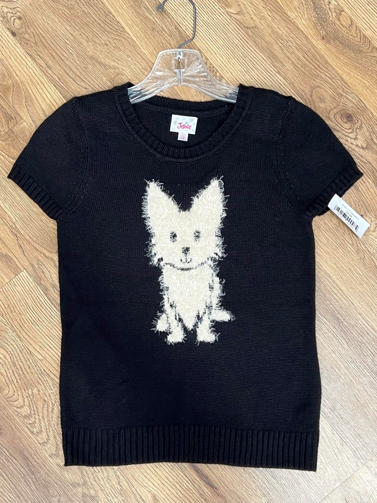 Girls 12 Justice short sleeve sweater top