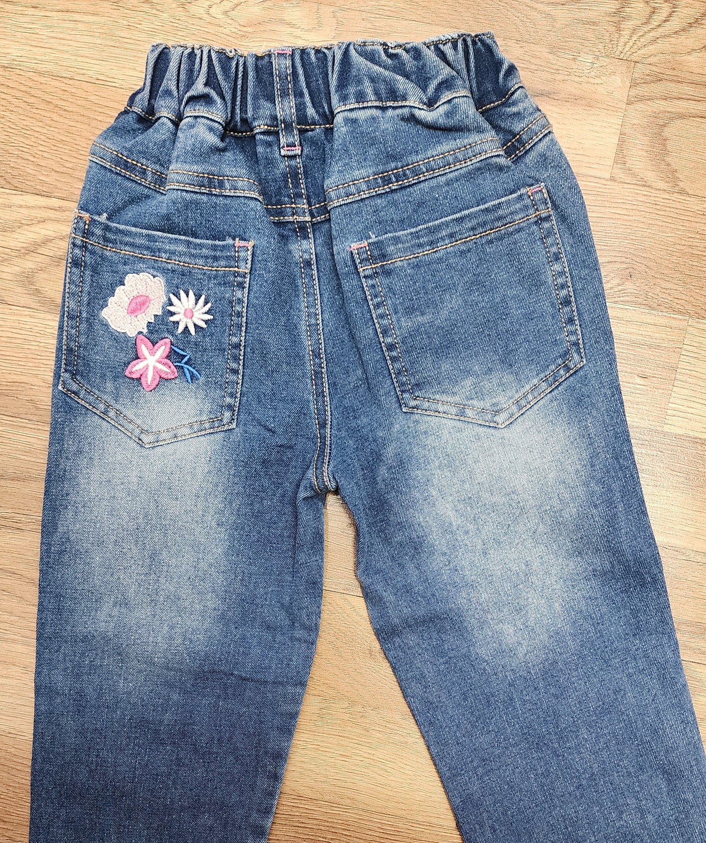 NEW Girls 4/5 floral jeans
