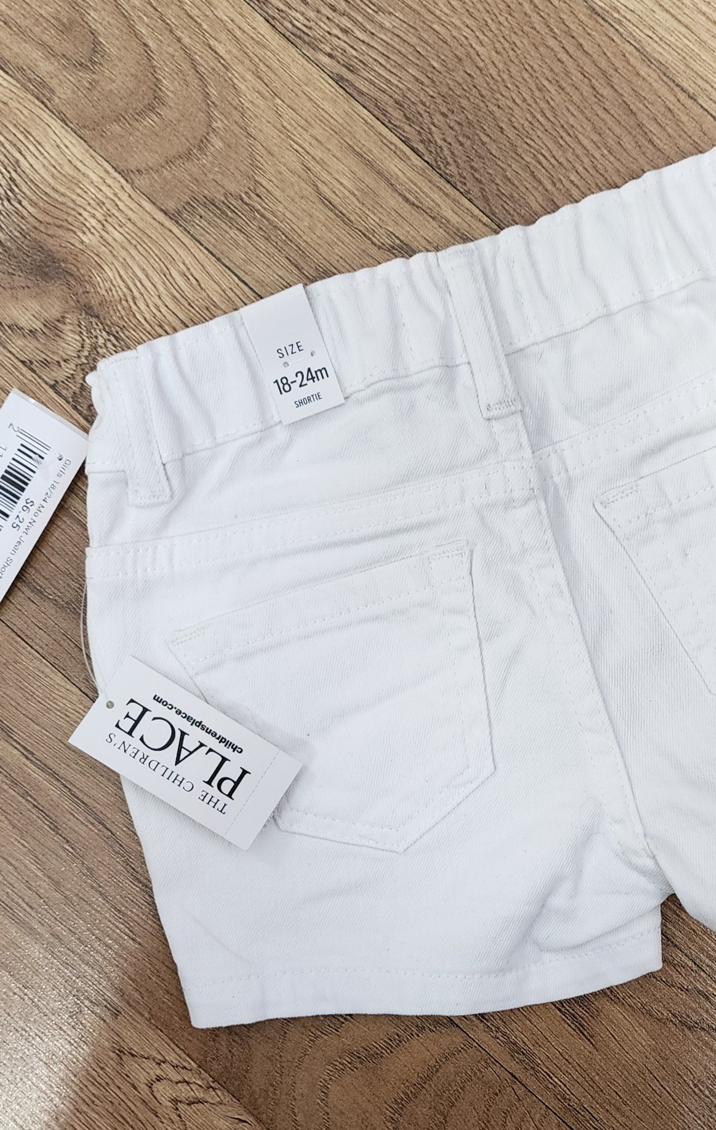NEW Girls 18/24 month white jean shorts