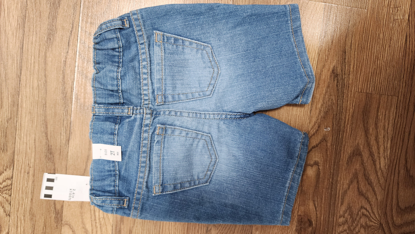 NEW Girls 2t jean Bermuda shorts Children's place