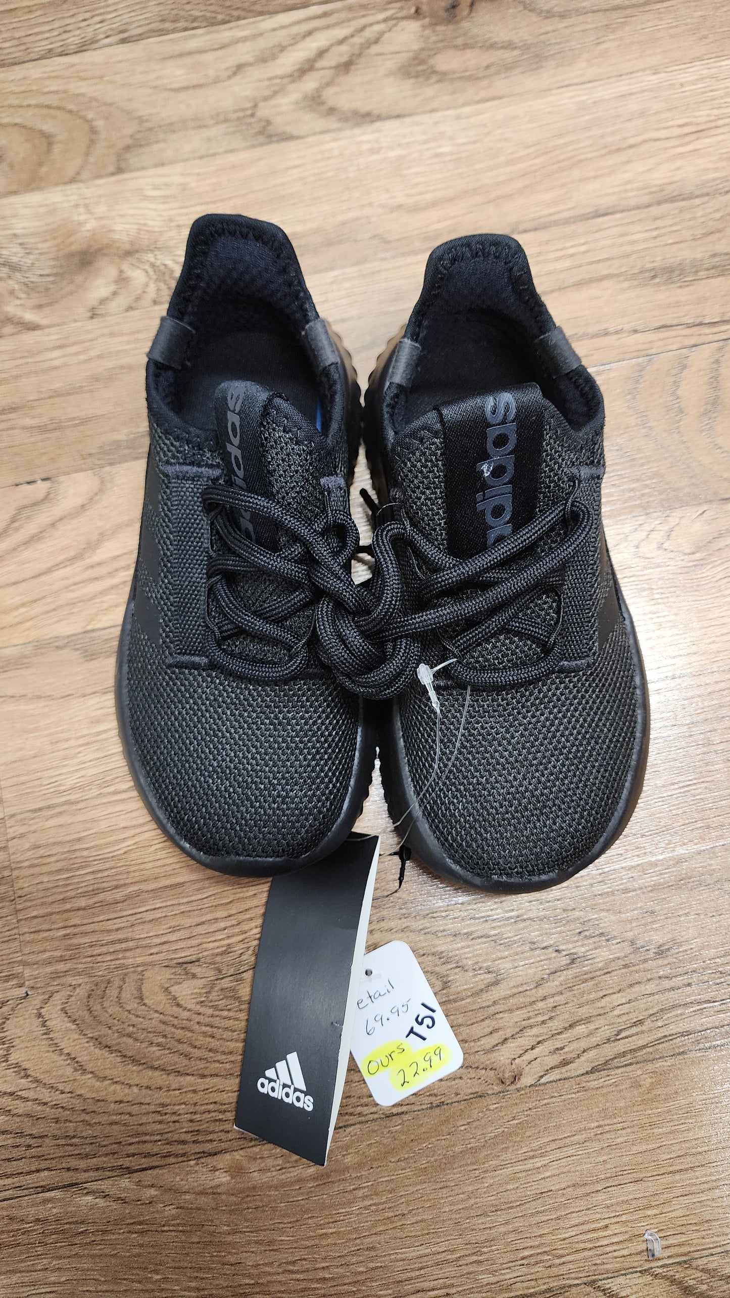 NEW Without box Adidas all black sneakers size 13c