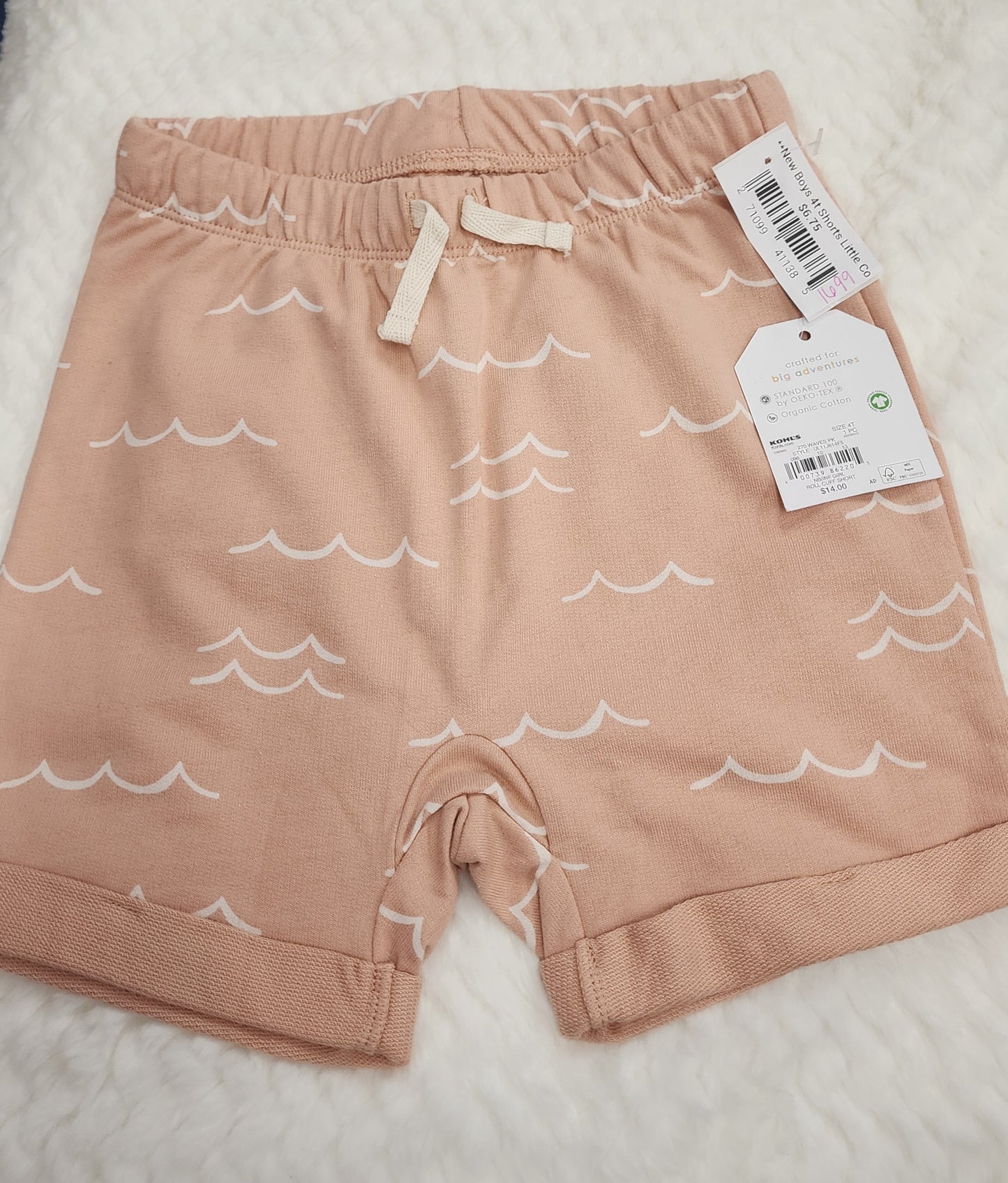 NEW Boys 4t salmon colored shorts little co