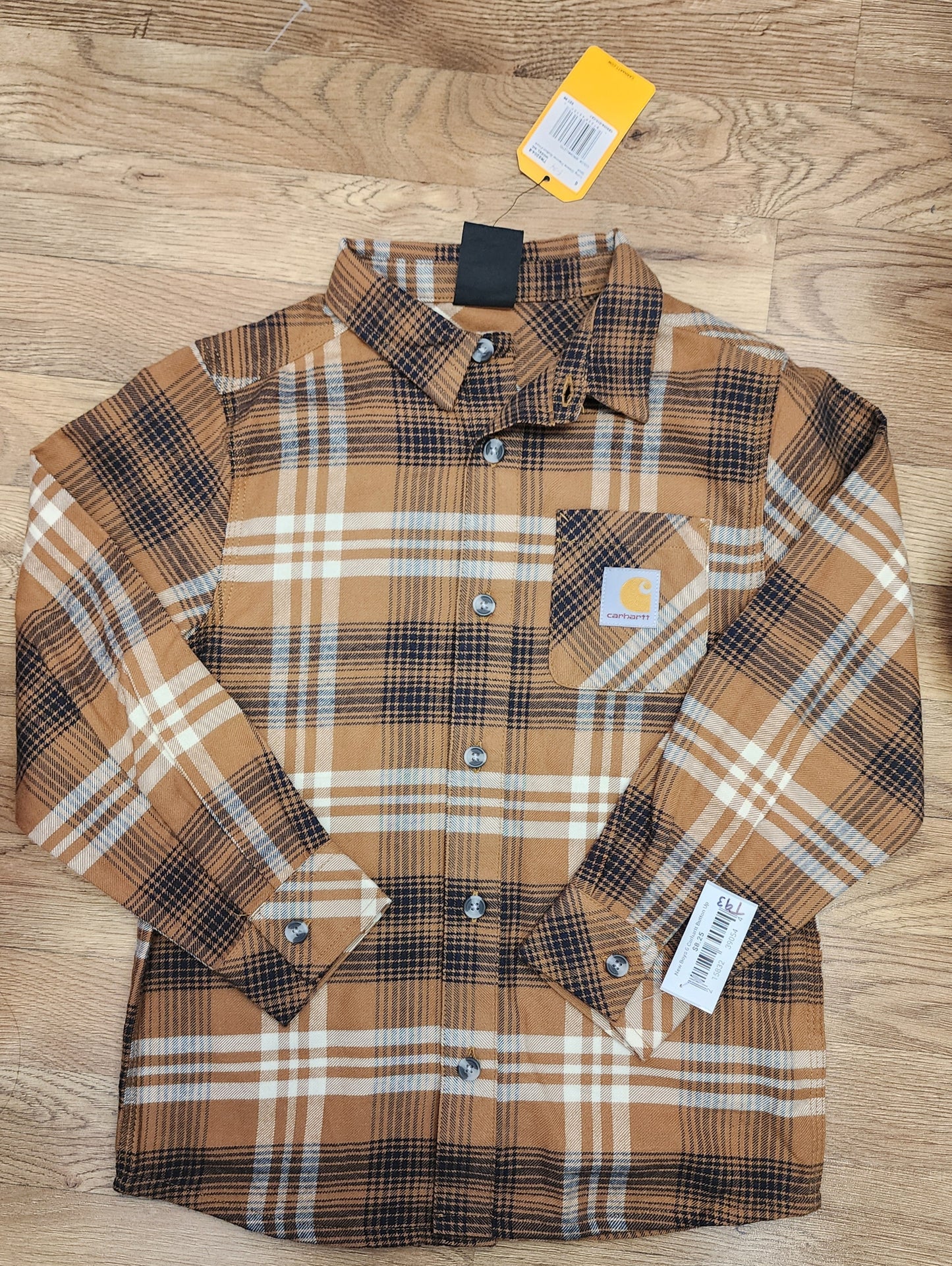 NEW Boys size 6 long sleeve Carhartt flannel