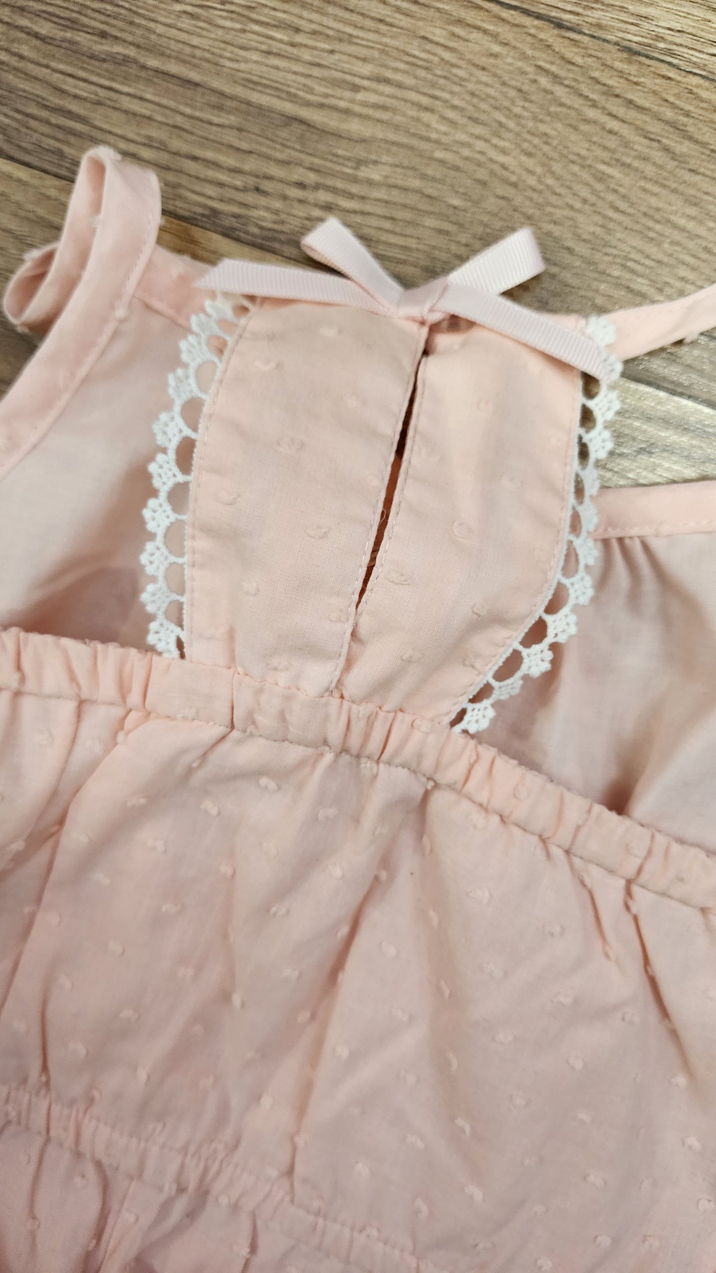 NEW Girls 5t peach romper