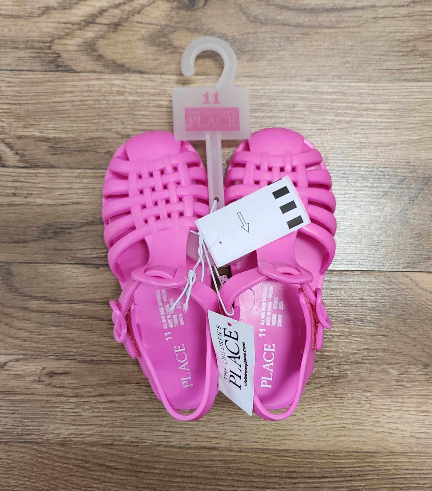 NEW Girls 11c Pink Children's place jelly over the toe sandals