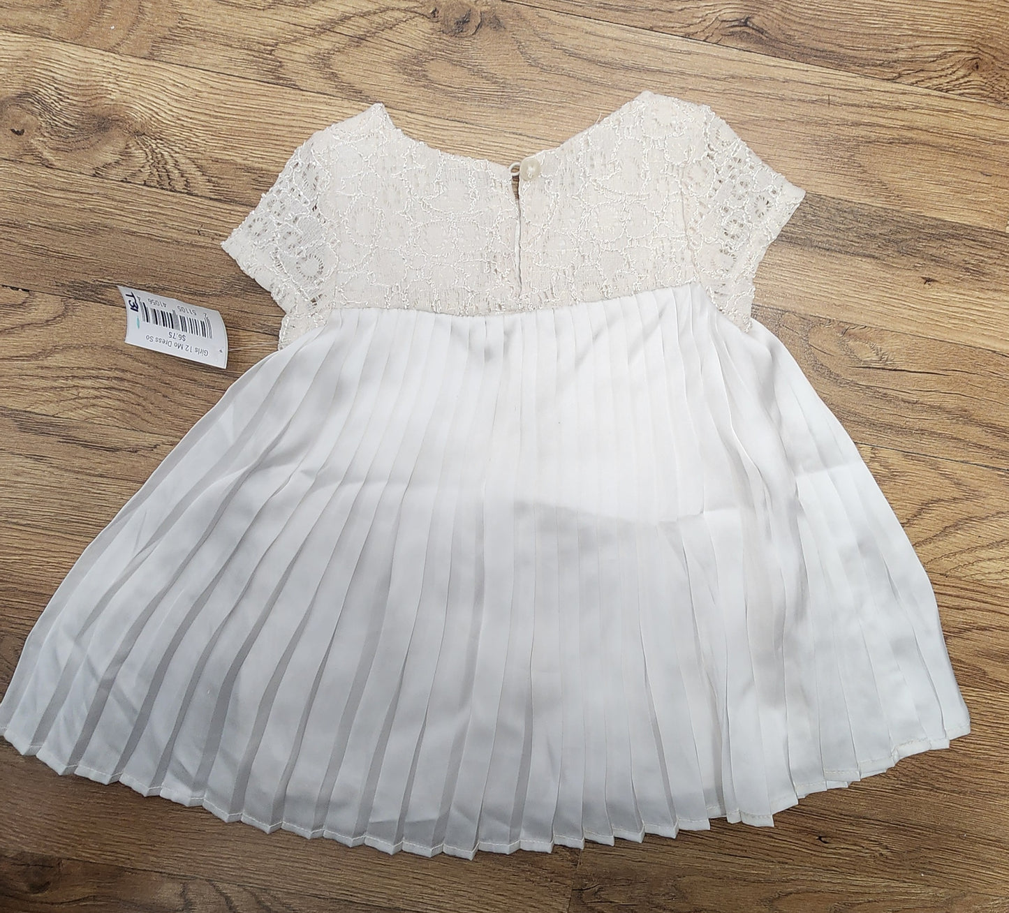 Girls 12 month white satin dress special occasion/christening