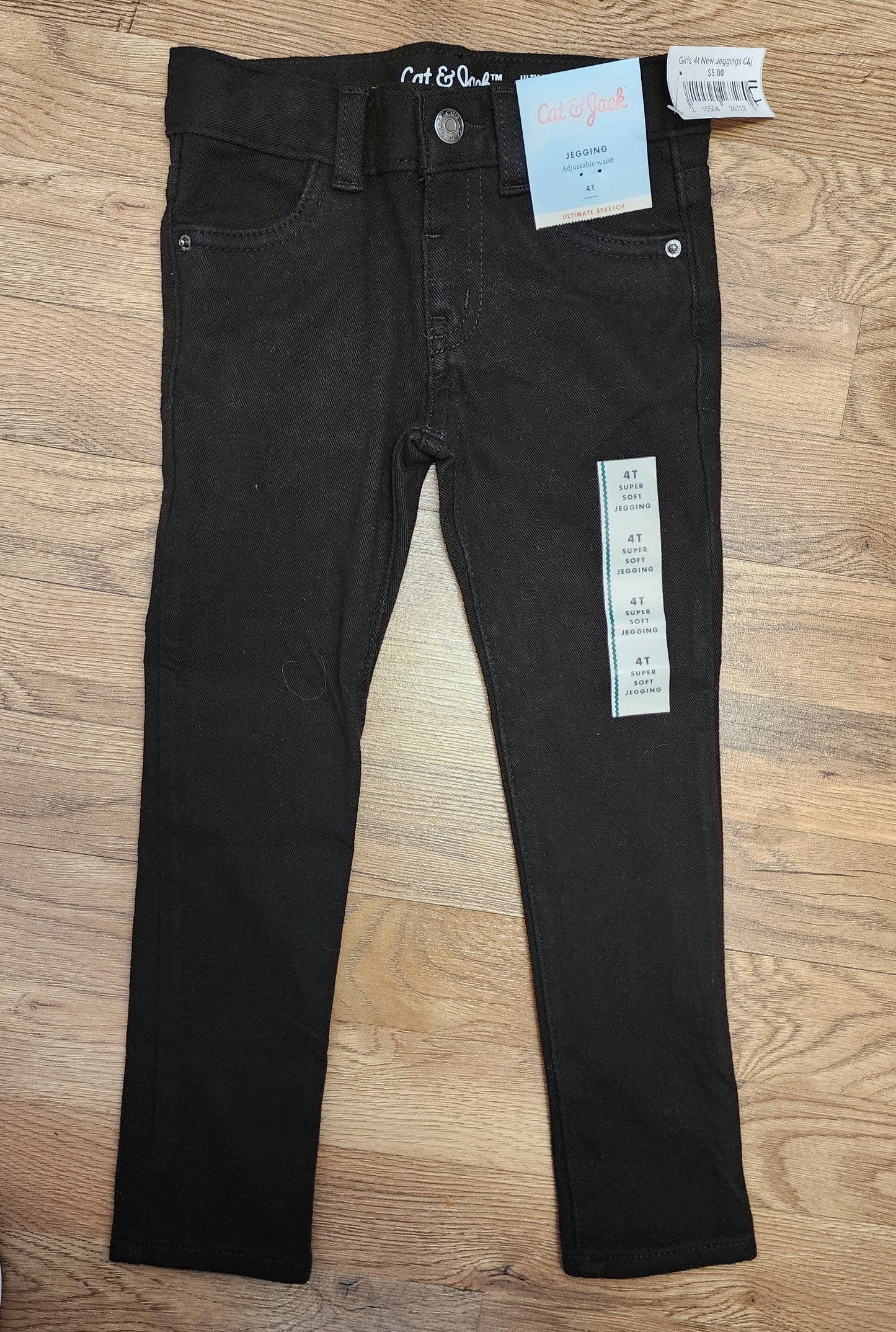 NEW Girls 4t black cat & jack leggings