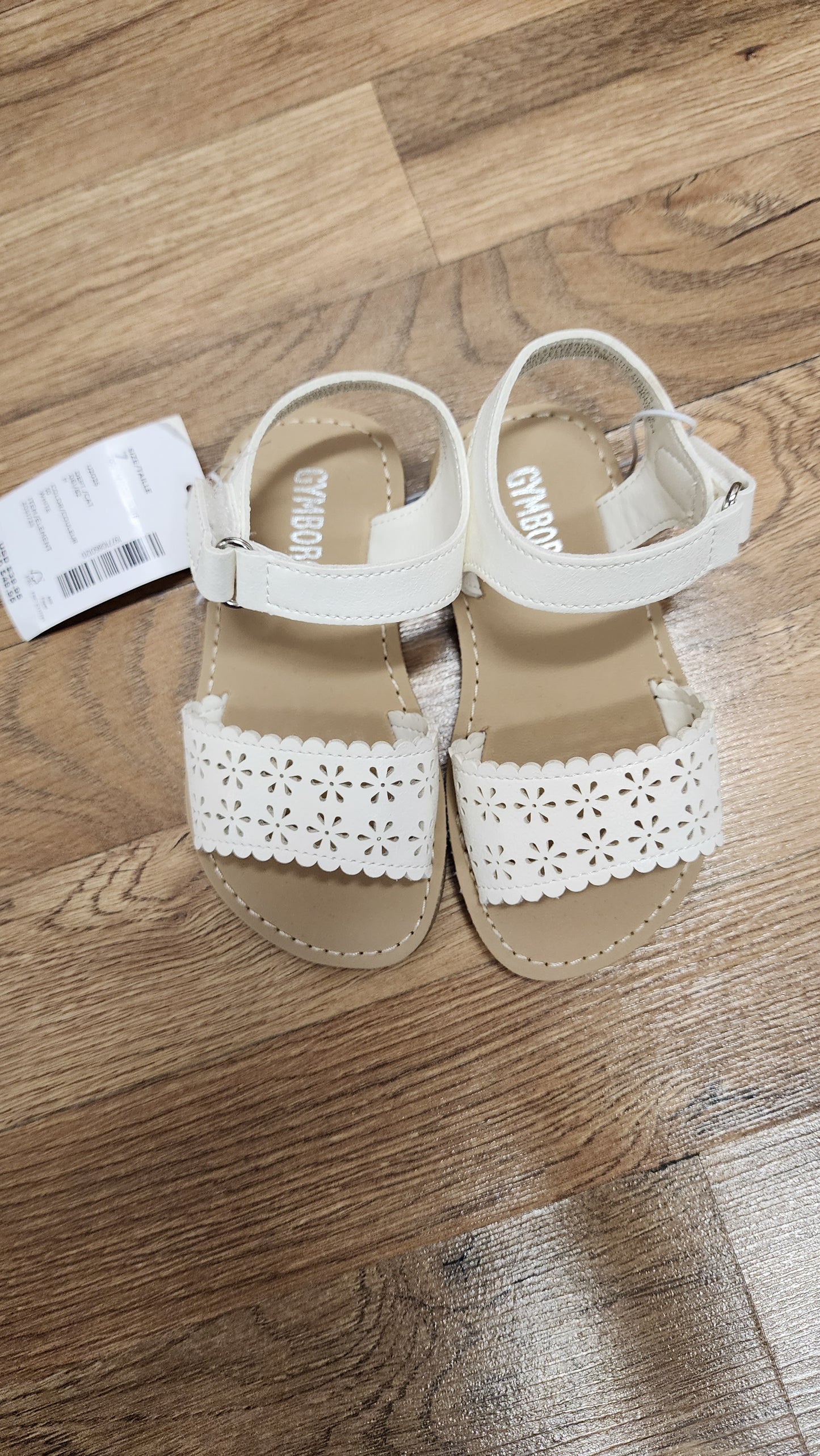 NEW Girls 7c white gymboree sandals