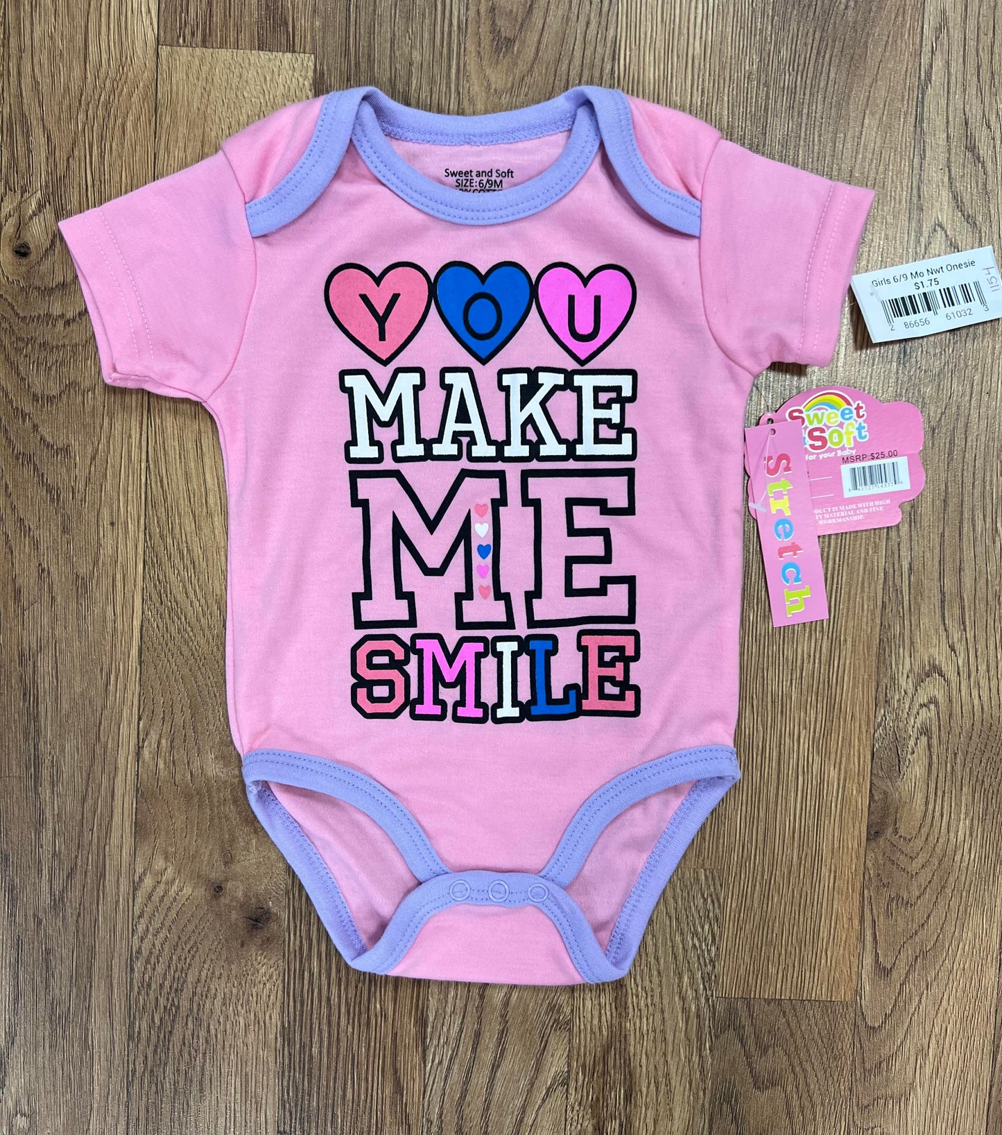 NEW Girls 6/9 month onesie