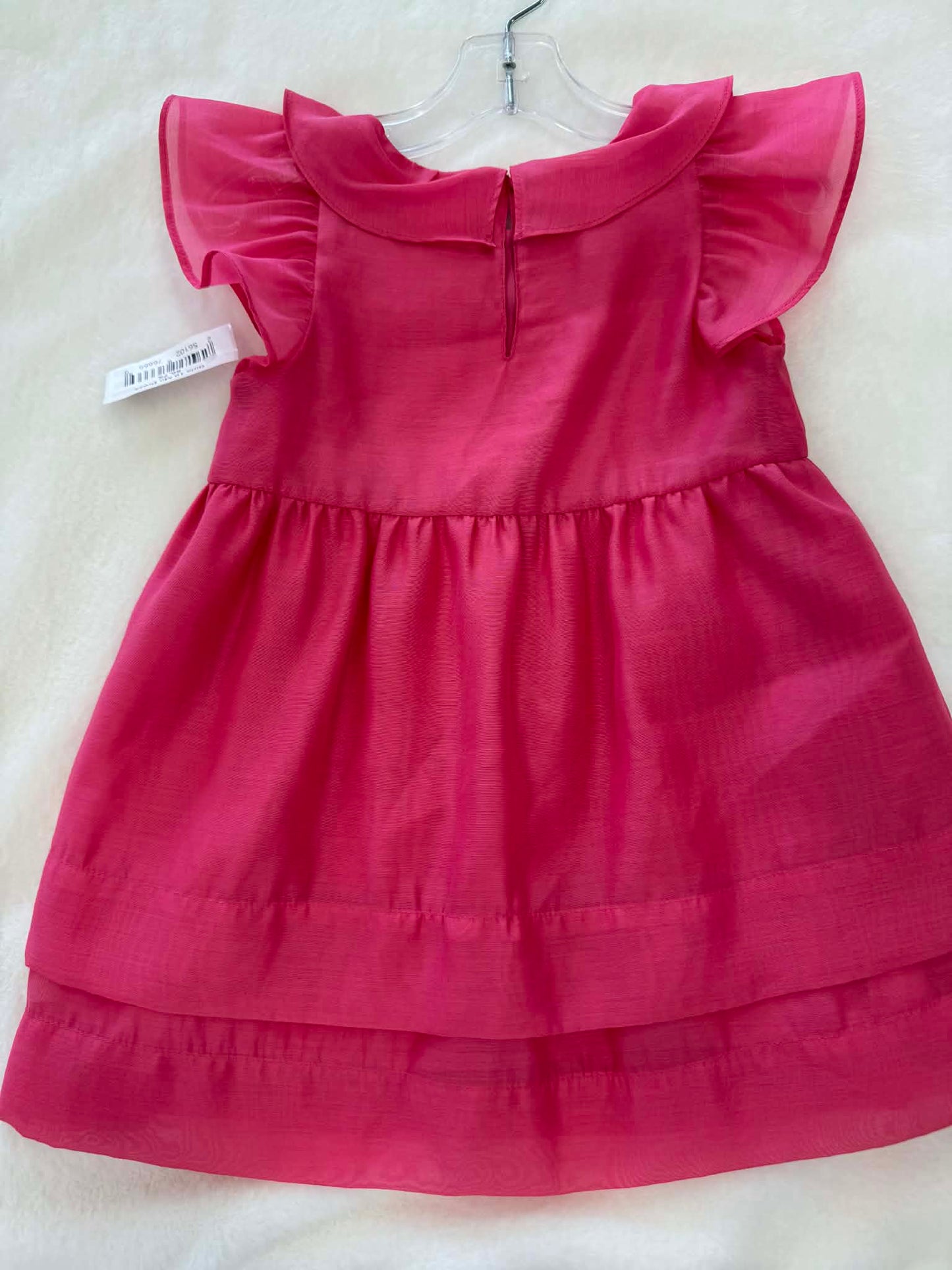 Girls 18 month Pink cat & jack spring  ruffle tiered flutter short sleeve dress