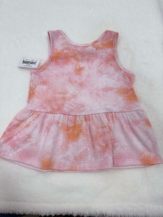 NEW Girls 5t Toddler Girl Jumping Beans® Textured Peplum Tank Top