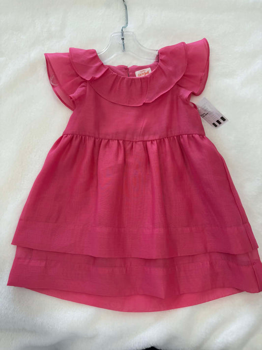 Girls 18 month Pink cat & jack spring  ruffle tiered flutter short sleeve dress