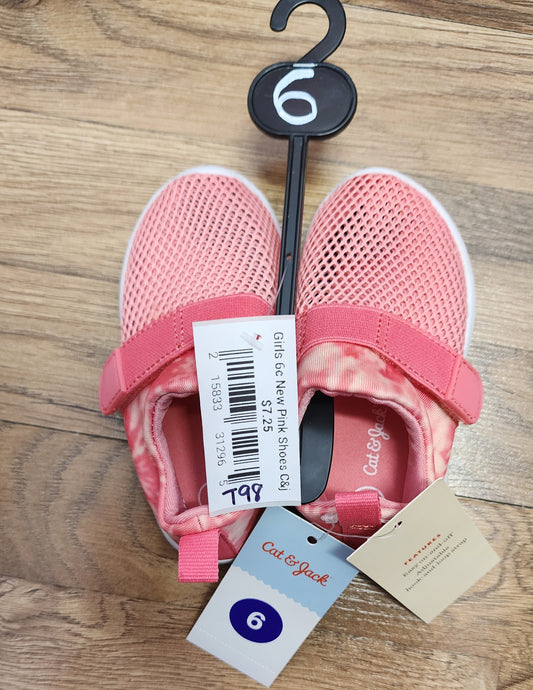 NEW Girls 6c pink cat & jack mesh shoes
